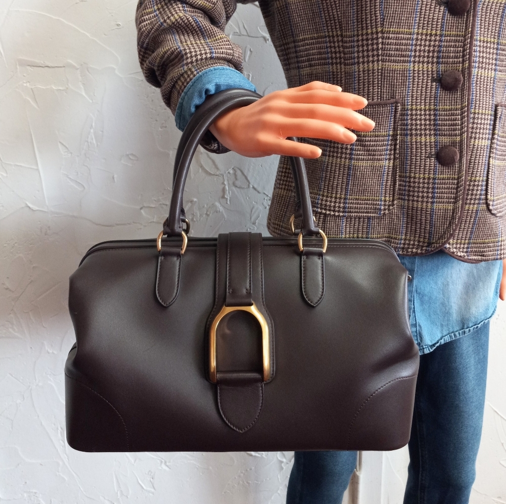 Ralph Lauren Welington Collection, Calfskin Doctor Bag, Dark Brown, 2022 - Picture 6 of 16